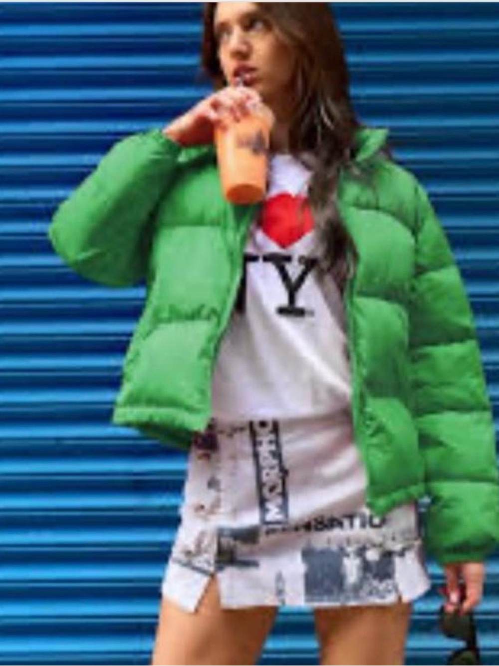 Princess Polly Green Puffer Jacket - Women's Lightweight Quilted . Size L